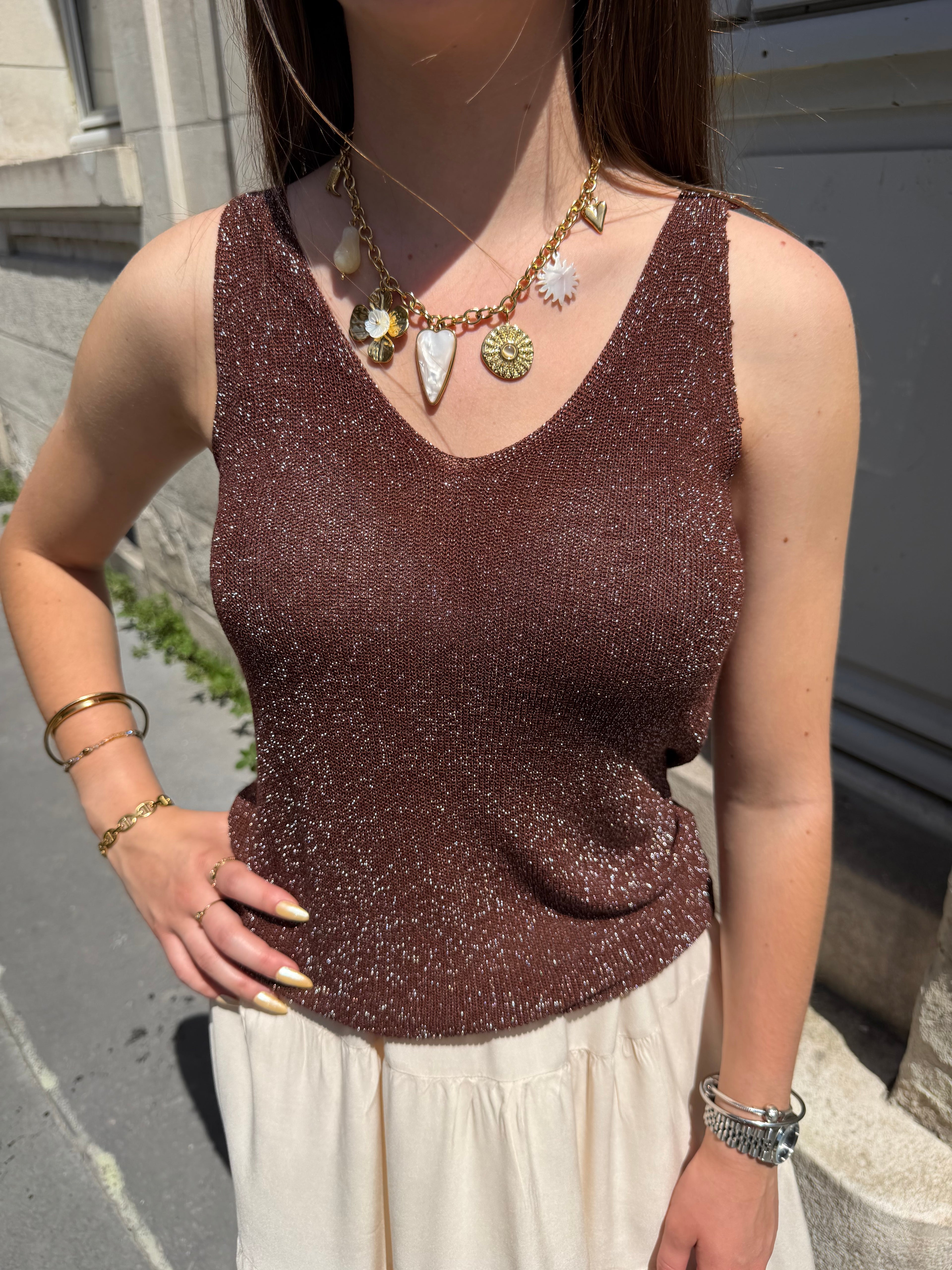 Débardeur à paillettes