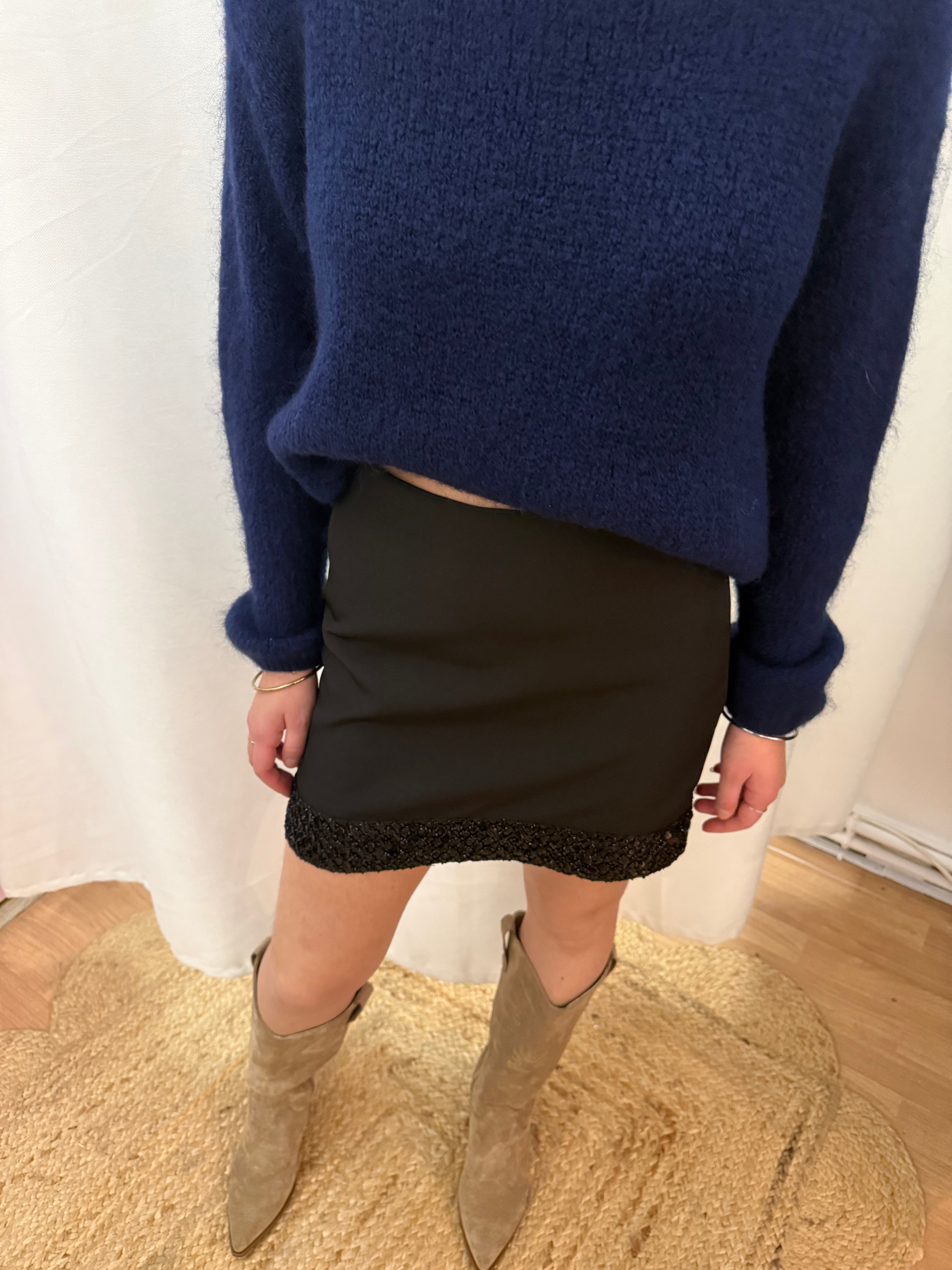 Jupe sequin noir