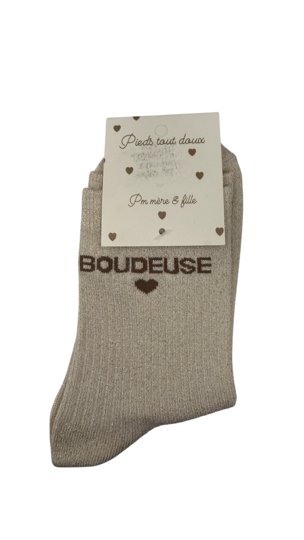 Chaussettes paillettes « Boudeuse »