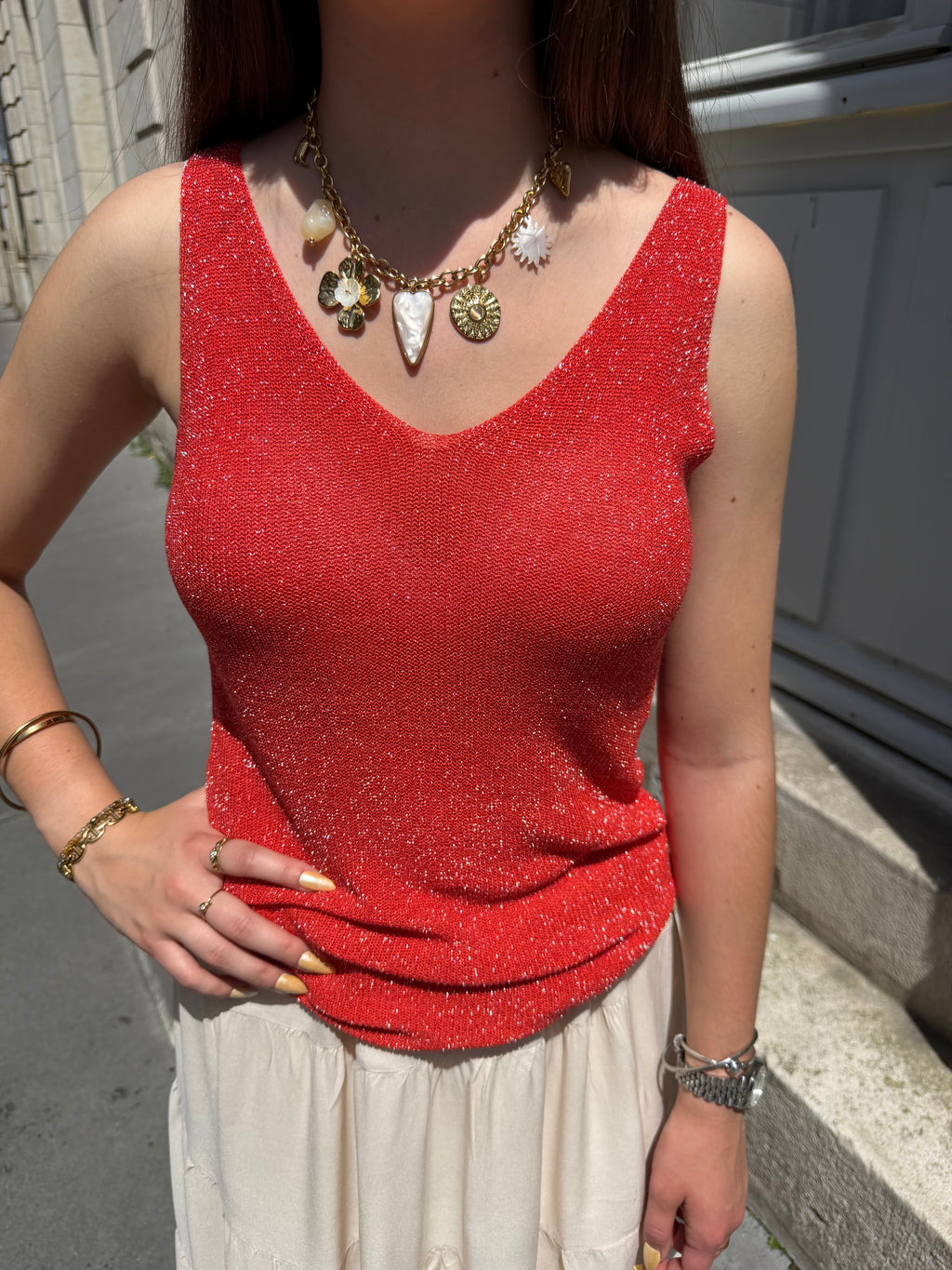 Débardeur à paillettes
