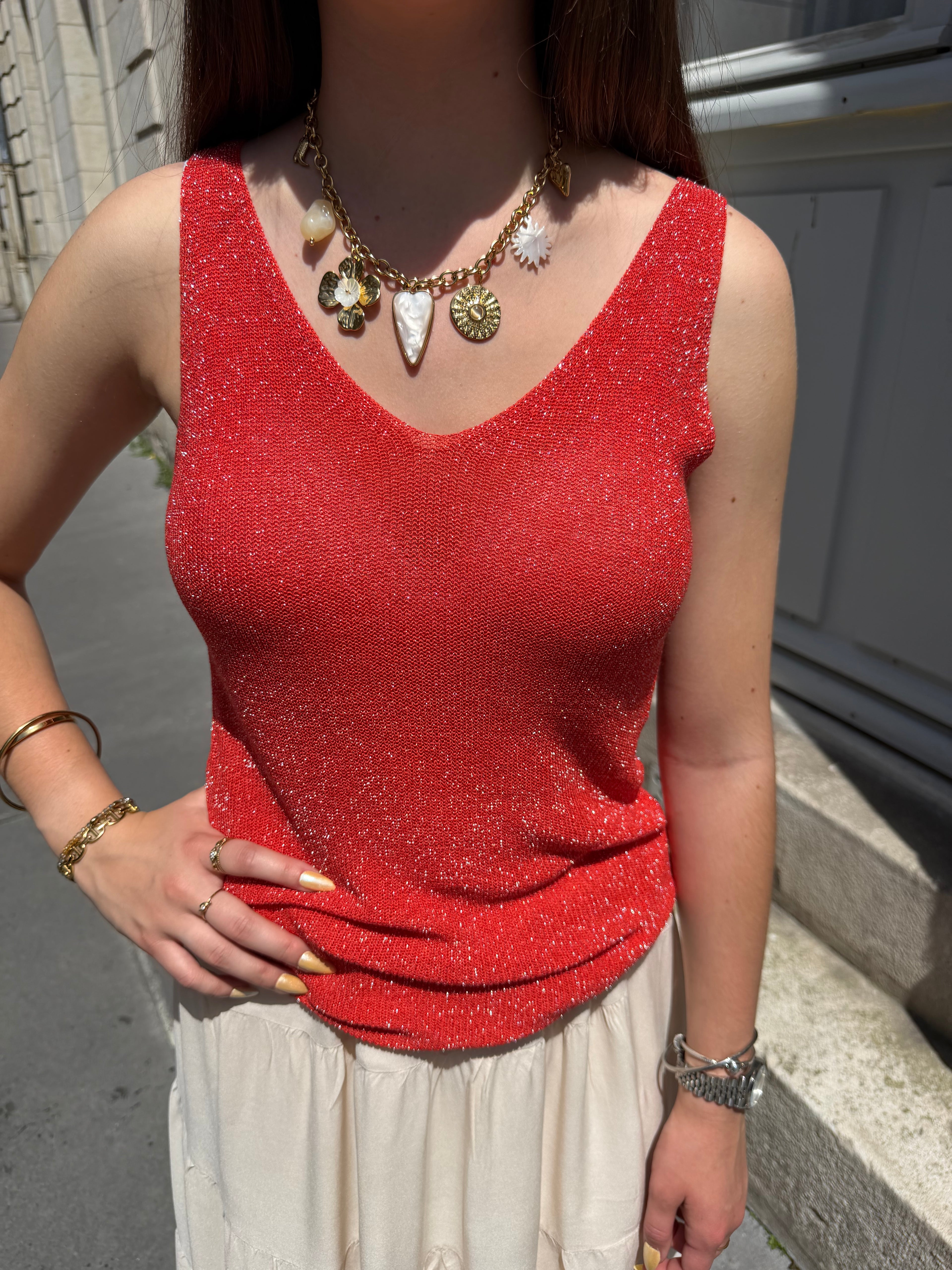 Débardeur à paillettes