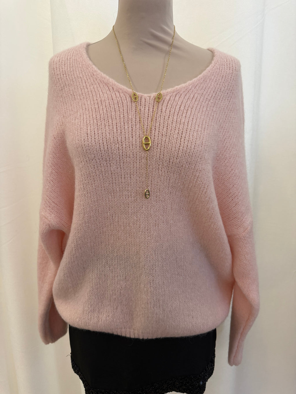 Pull manches longues col V