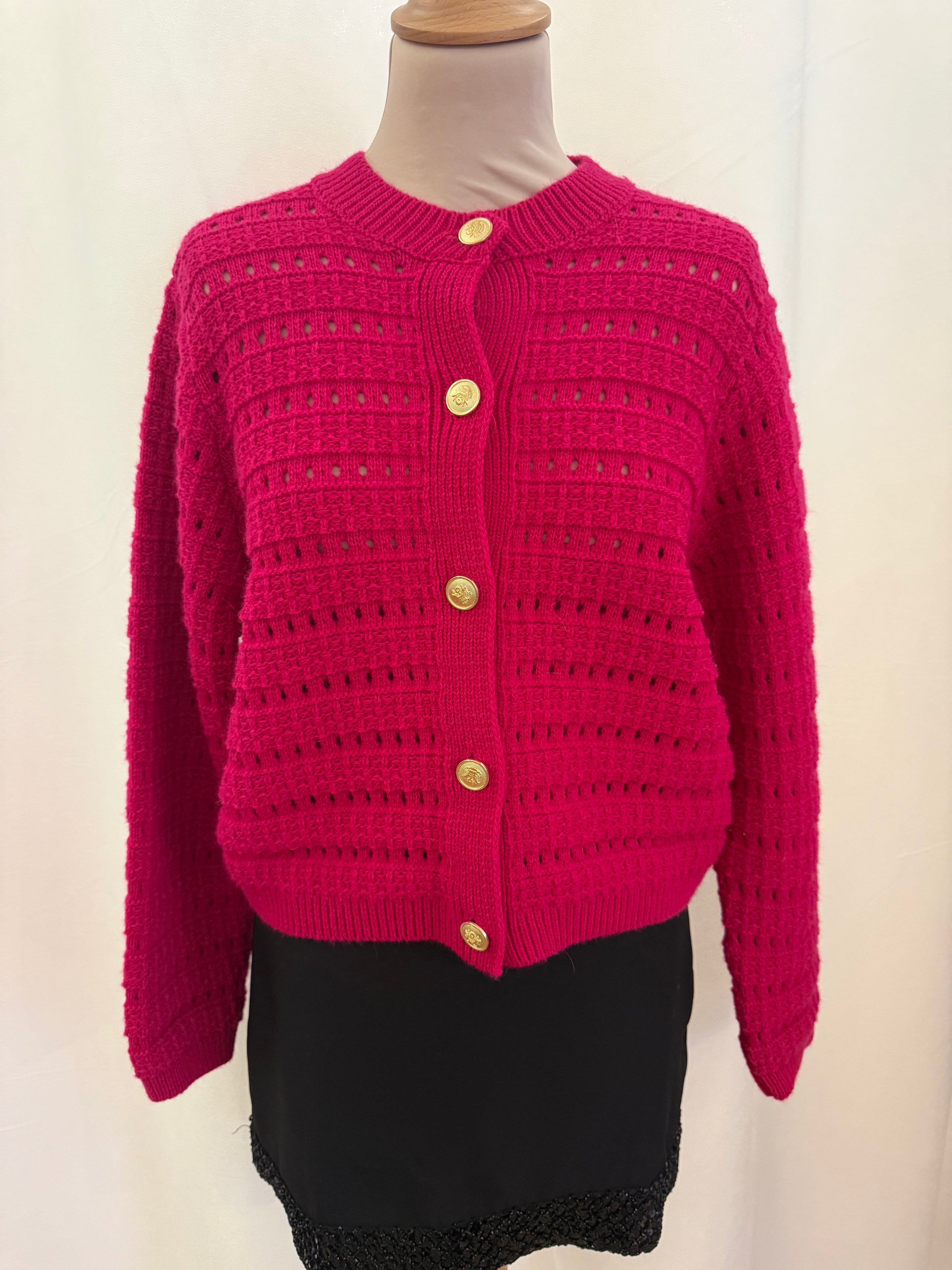 Gilet boutons détail or