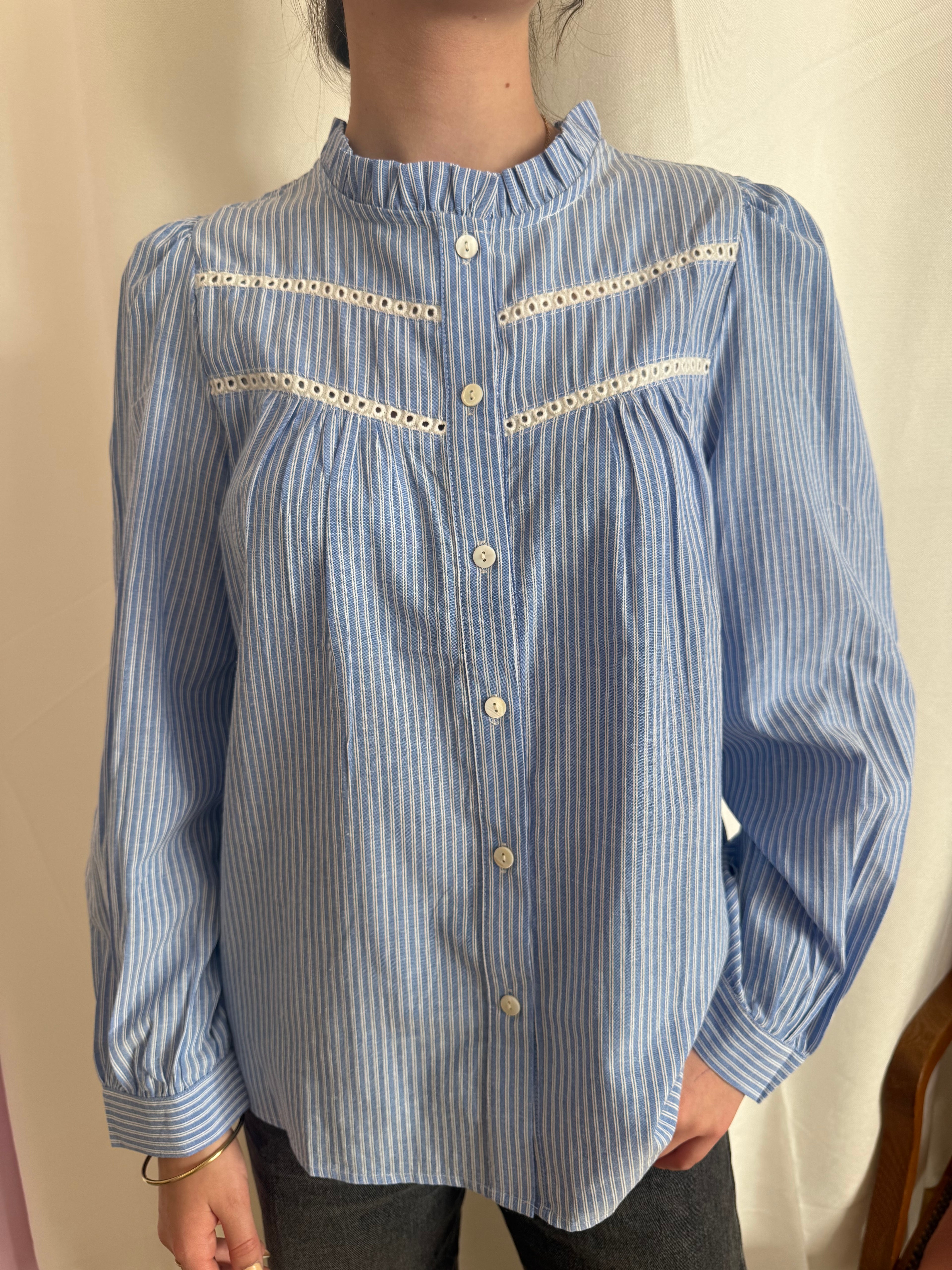 Blouse rayures bleu