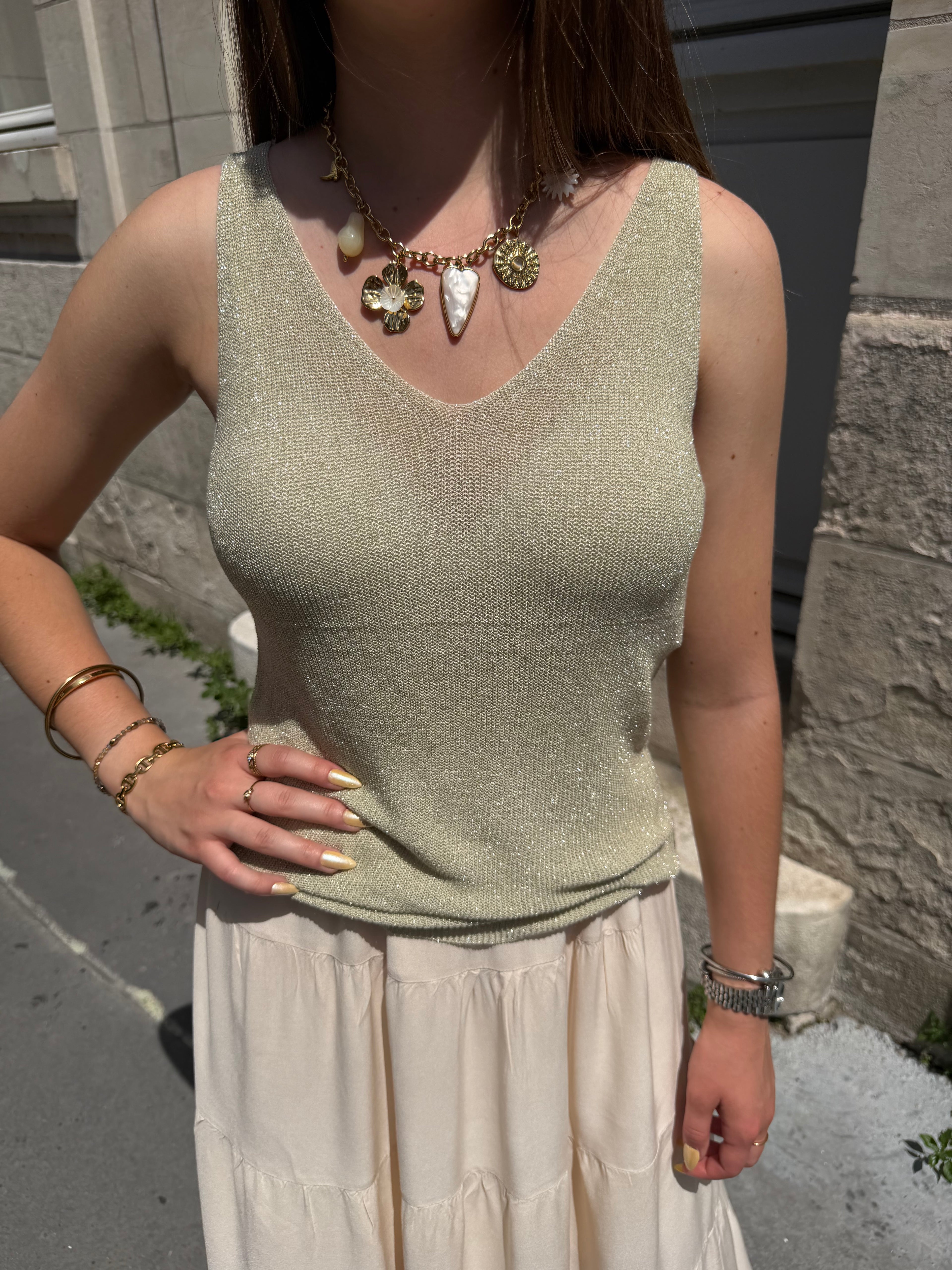 Débardeur à paillettes