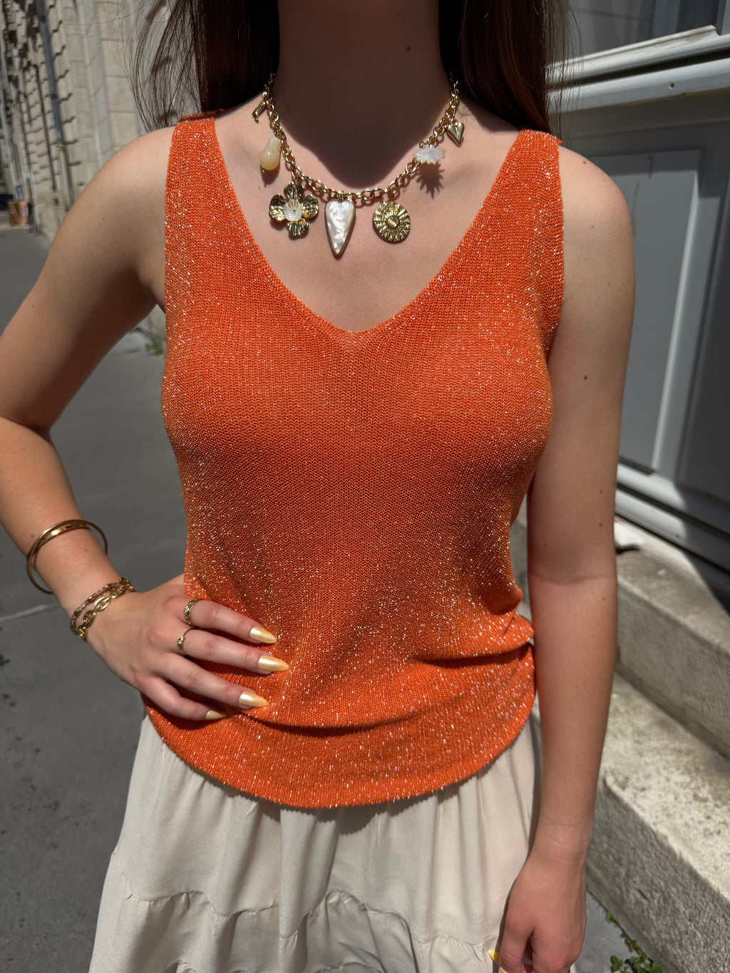 Débardeur à paillettes