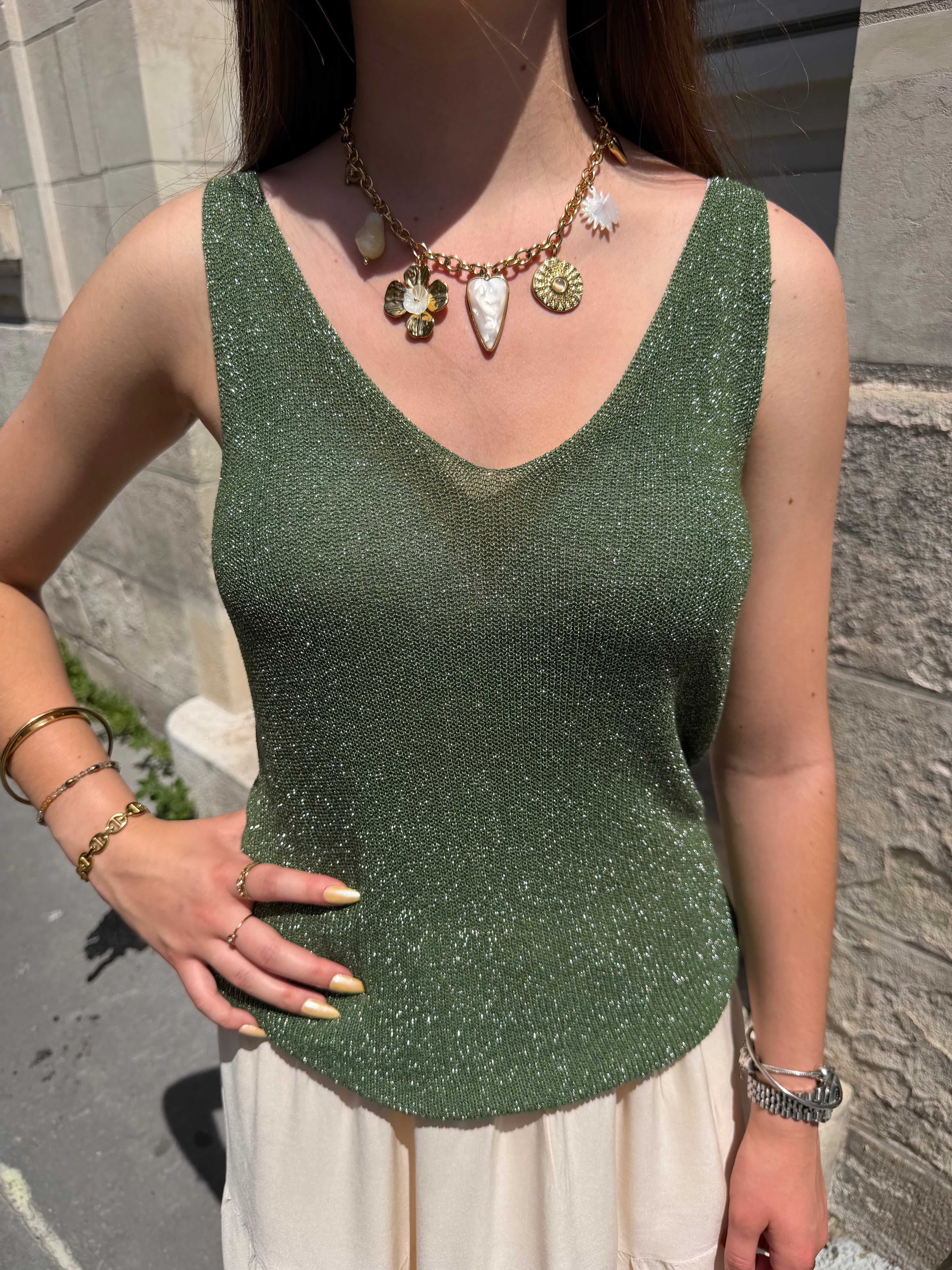 Débardeur à paillettes