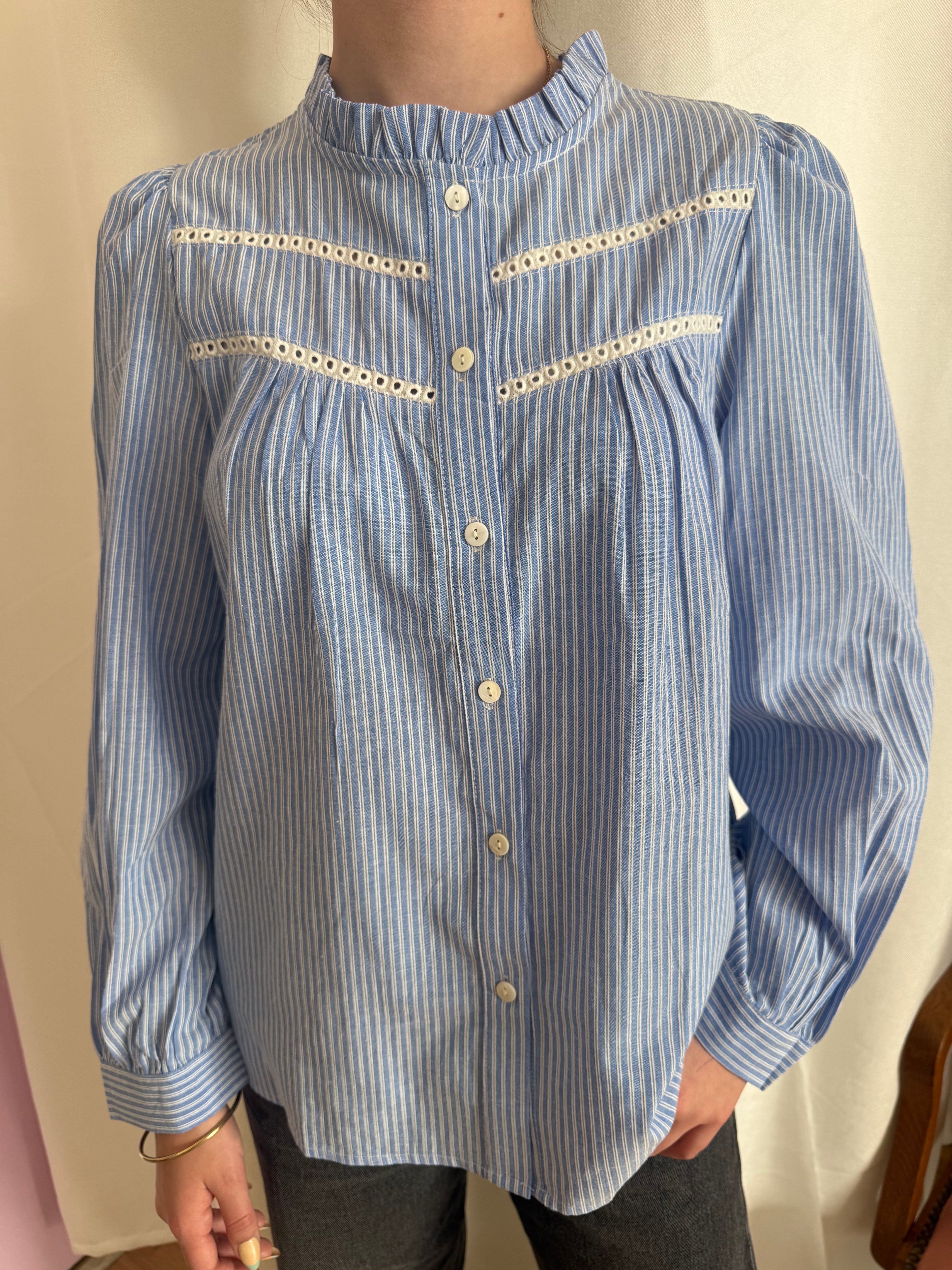 Blouse rayures bleu