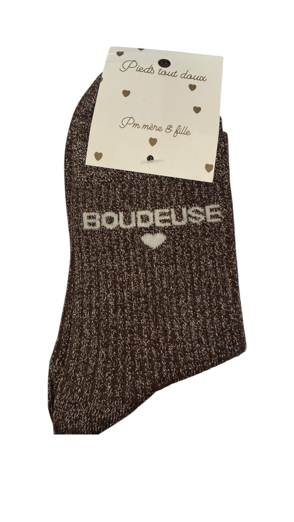 Chaussettes paillettes « Boudeuse »