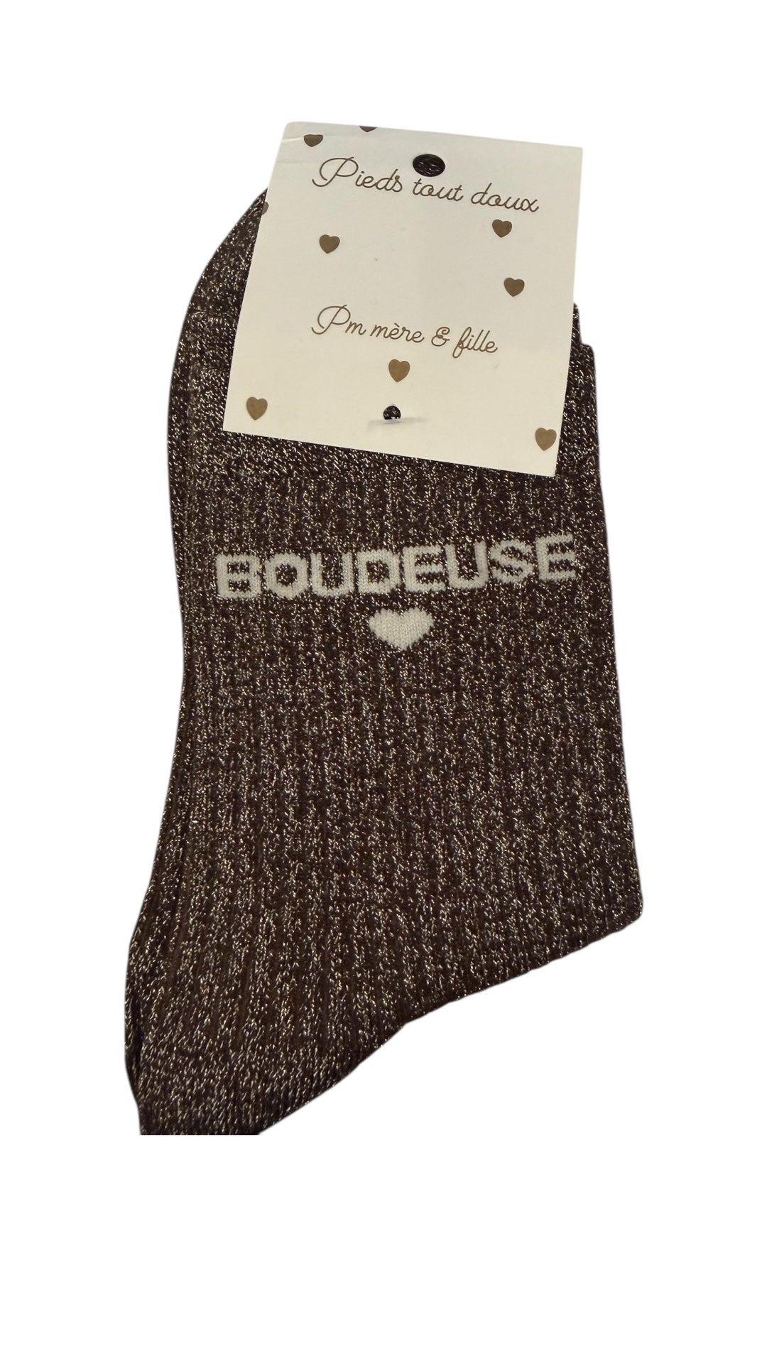 Chaussettes paillettes « Boudeuse »