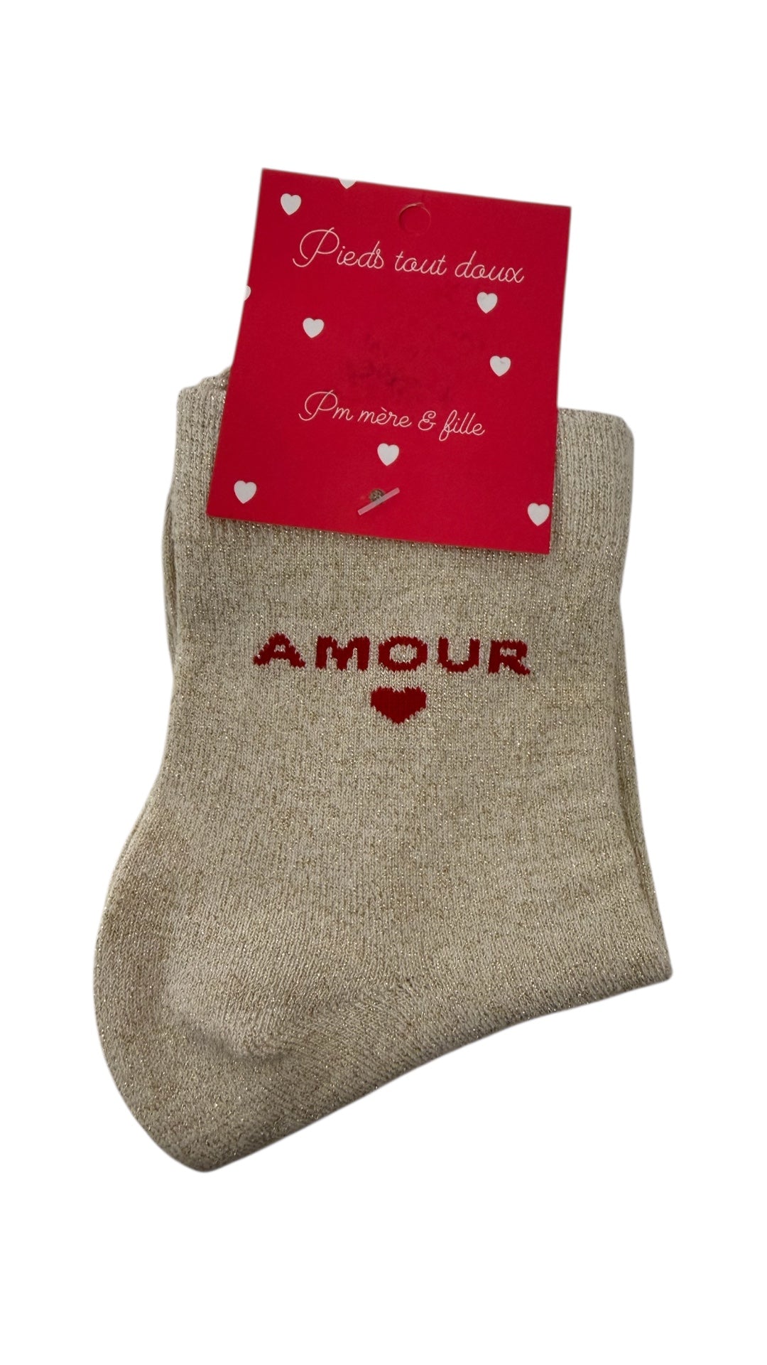 Chaussettes paillettes « Amour »