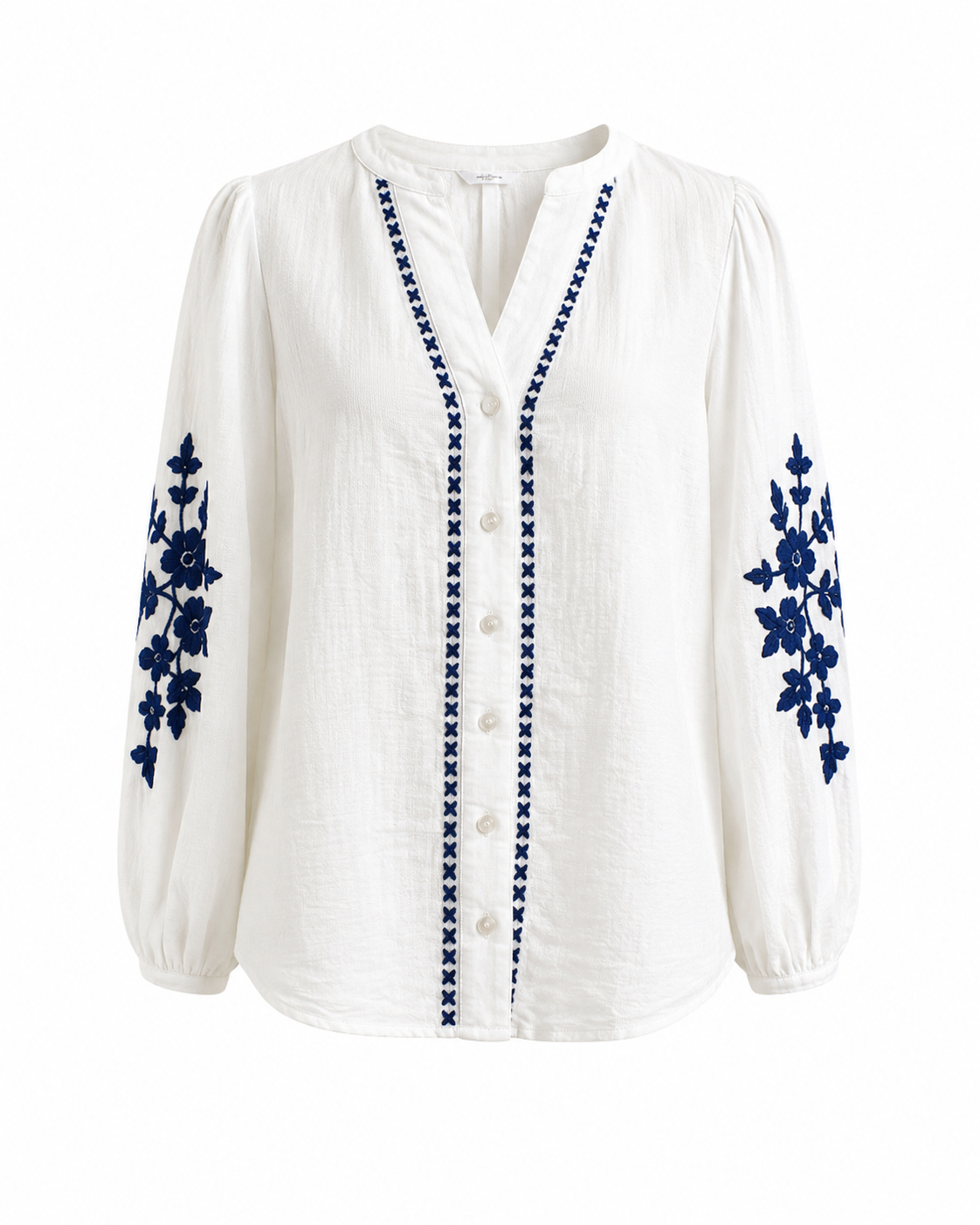 Chemise avec broderie sur les manches